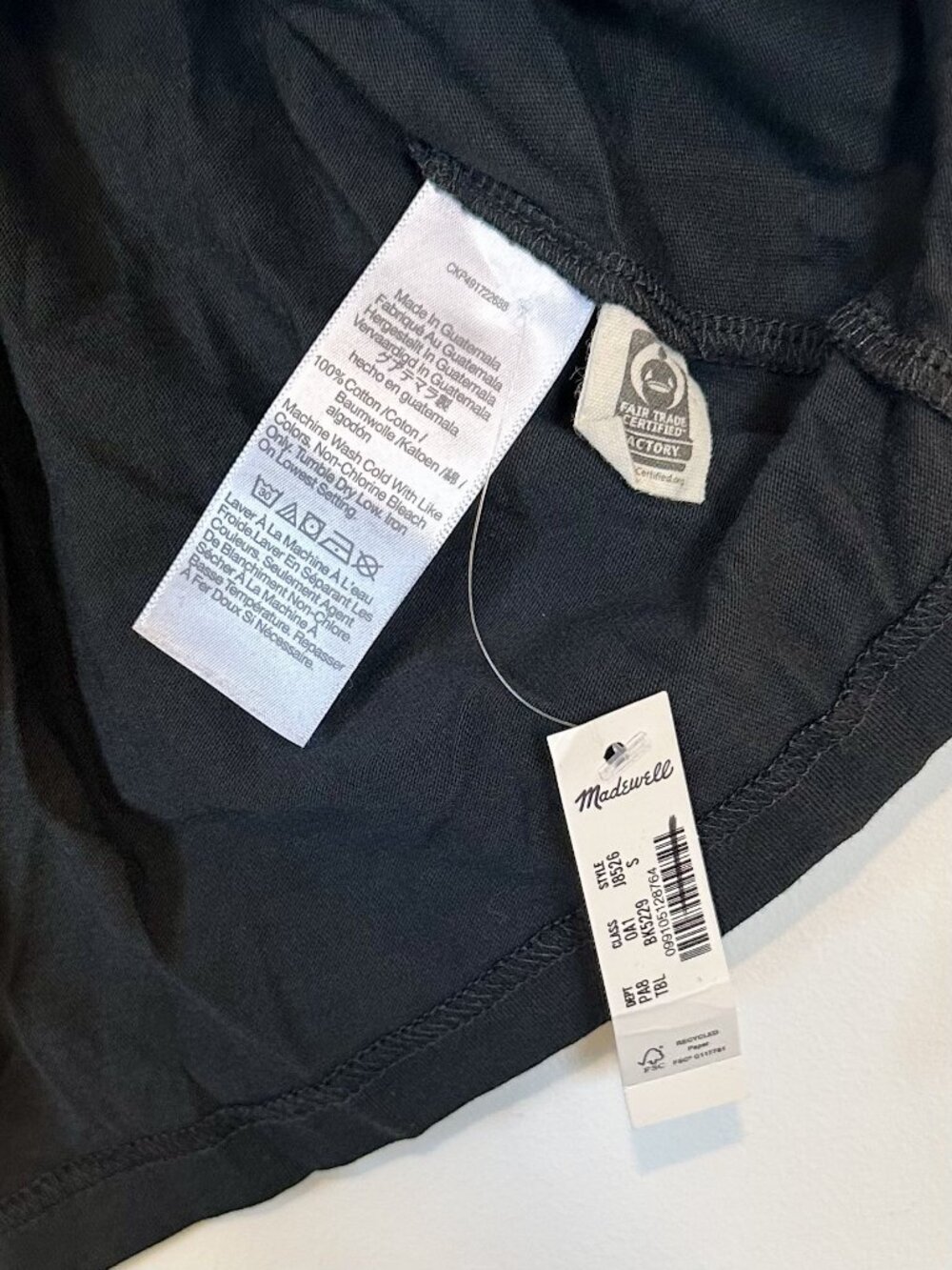 NWT Madewell Black Northside Vintage Tee - Size: Small - Picture 3 of 10